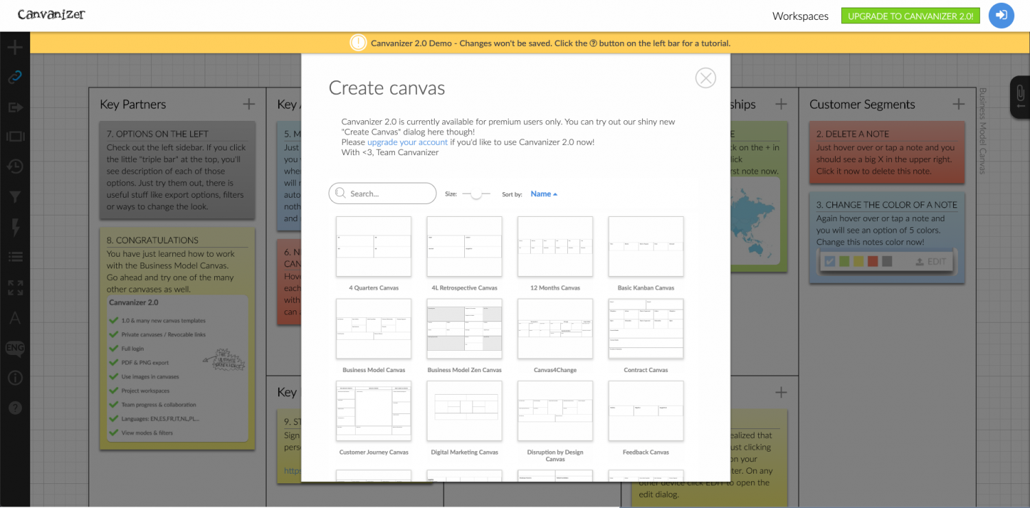 Dialog Canvas Machine Improved new canvas dialog - Canvanizer